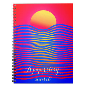 Caderno Espiral matéria de papel: notebook sunset