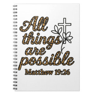 Caderno Espiral Mateus 19:26