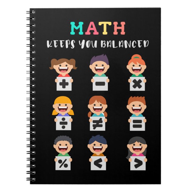 Caderno Espiral Math keeps you balanced (Frente)