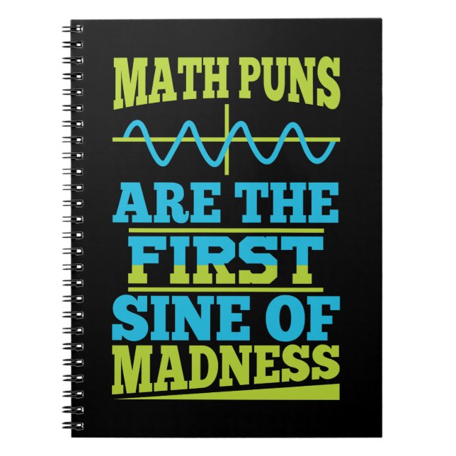 Caderno Espiral Math Pun First SINE of Madness (Frente)