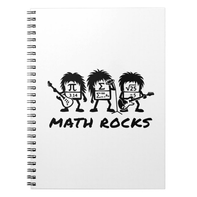 Caderno Espiral Math Rocks Academic Rock Band Humor (Frente)
