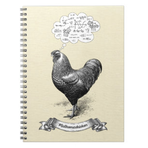 Caderno Espiral Mathemachicken Funny Math Chicken Piada