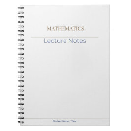 Caderno Espiral Mathematics Notebook – Minimal Academic Edition