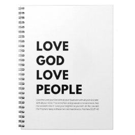 Caderno Espiral Matthew 22:37-40 Pessoas de amor Deus