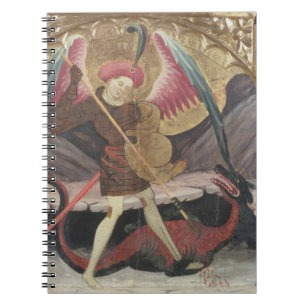 Caderno Espiral Mau vencendo de St Michael, c.1480 (tempera no pa