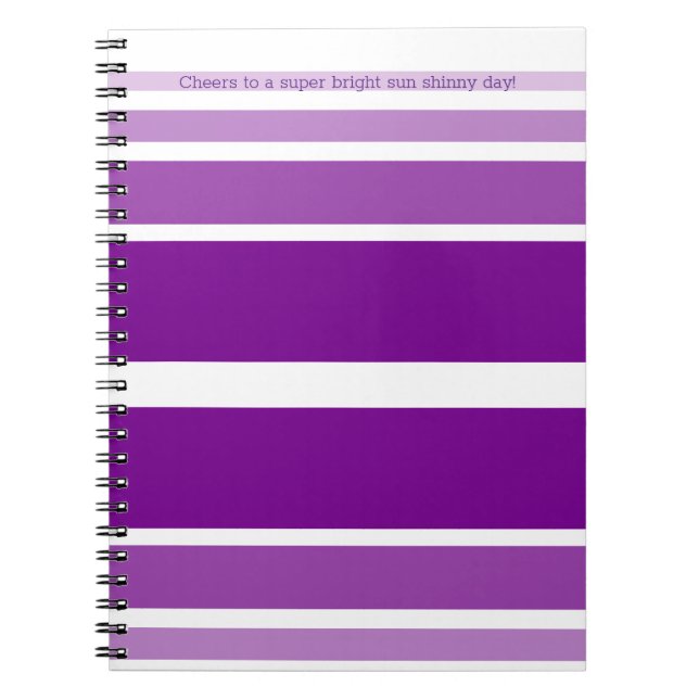 Caderno Espiral Mauve casual e roxo (Frente)