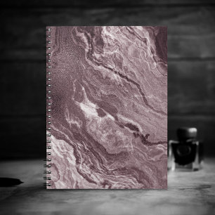 Caderno Espiral Mauve Crystal Agate   Pedra-Mármore rosa-Rosa Dus