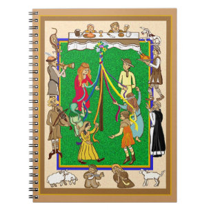 Caderno Espiral Maypole, banquete medieval