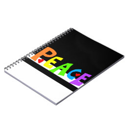 Caderno Espiral MAZIPOODLES Paz Arco-íris