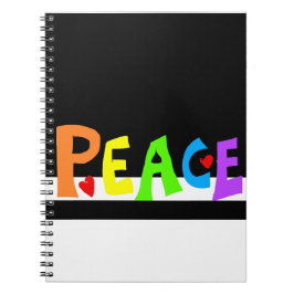 Caderno Espiral MAZIPOODLES Peace Rainbow