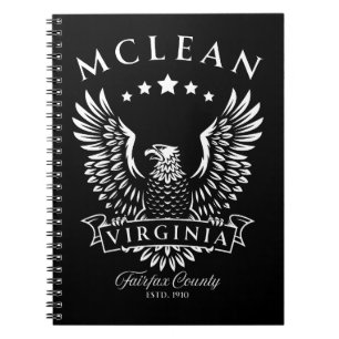 Caderno Espiral McLean Fairfax County Virgínia Águia Vintage