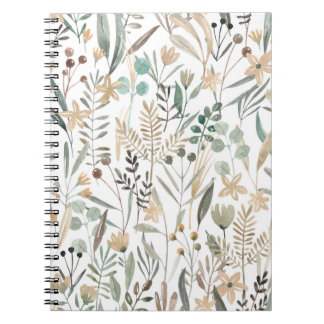 Caderno Espiral Meadow Wildflower: Watercolor Charm.