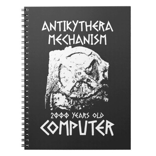 Caderno Espiral Mecanismo Antikythera antigo Computador Grego (Frente)