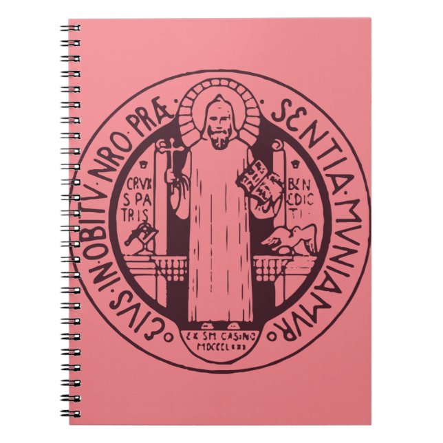 Caderno Espiral Medalha santo Benedict (Frente)