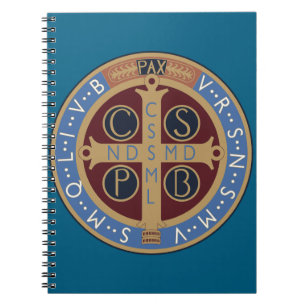 Caderno Espiral Medalha santo Benedict