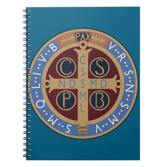Caderno Espiral Medalha santo Benedict (Frente)