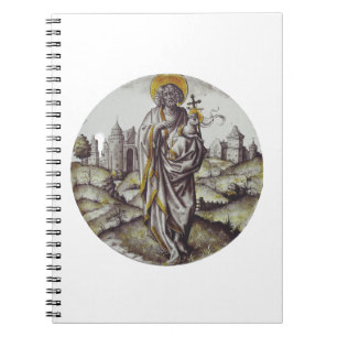 Caderno Espiral Medalhão com São João Batista