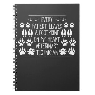 Caderno Espiral Medicamento veterinário Foot Impressão