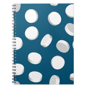 Caderno Espiral medicamentos para pílulas azuis