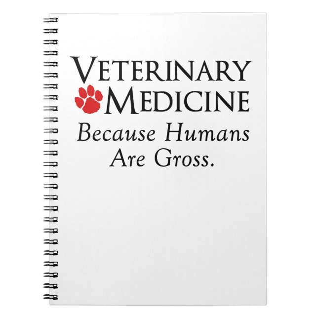 Caderno Espiral Medicina veterinária…. Porque os seres humanos são (Frente)