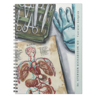 Médico Médico Cirurgião Monograma de Aquarela