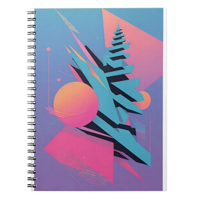 Caderno Espiral Médio do século Design - Ken Gage Art (Frente)