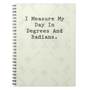 Caderno Espiral Medir Dia Graus Radianos Matemática Professor Alun