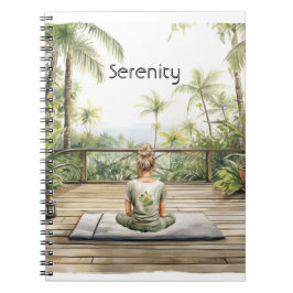 Caderno Espiral Meditação Pose de Yoga Serenidade 