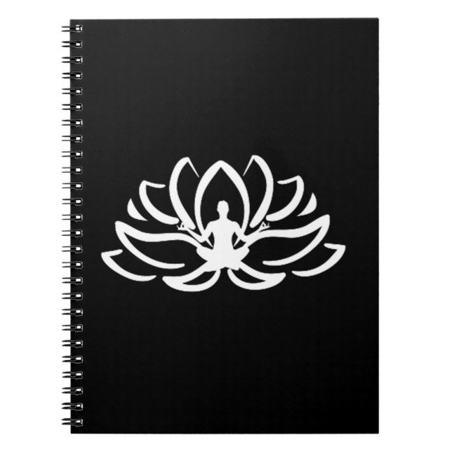 Caderno Espiral Meditação Yoga Lotus (Frente)