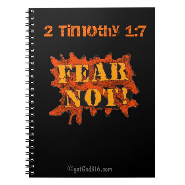 Caderno Espiral Medo não gotGod316.com (Frente)