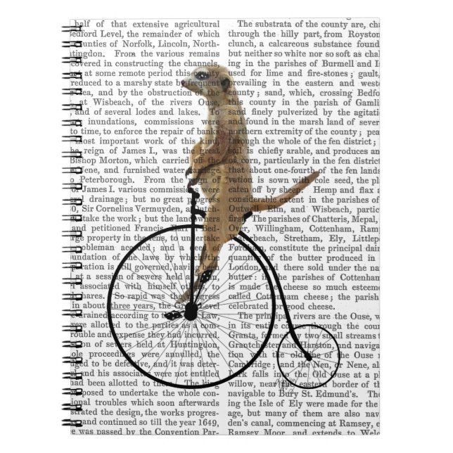 Caderno Espiral Meerkat em Black Penny Farthing (Frente)