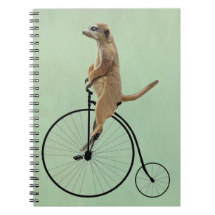 Caderno Espiral Meerkat em Black Penny Farthing 2