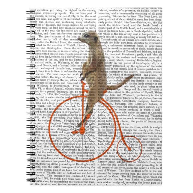 Caderno Espiral Meerkat em Orange Penny Farthing (Frente)
