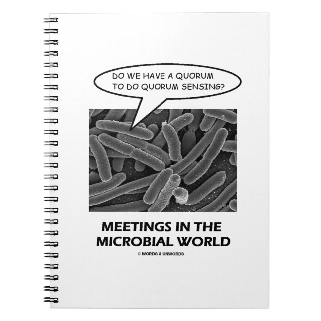 Caderno Espiral Meetings In The Microbial World (Quorum Sensing) (Frente)