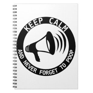 Caderno Espiral Megafone: Fique Calmo E Nunca Se Esqueça