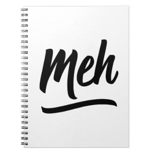Caderno Espiral Meh Typografia