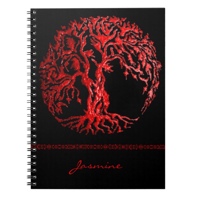 Caderno Espiral Mehndi Tree of Life (Henna) (Red) (Frente)
