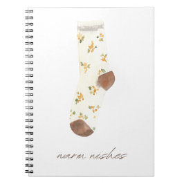 Caderno Espiral meias felpudos, pantufas, porcas quentes