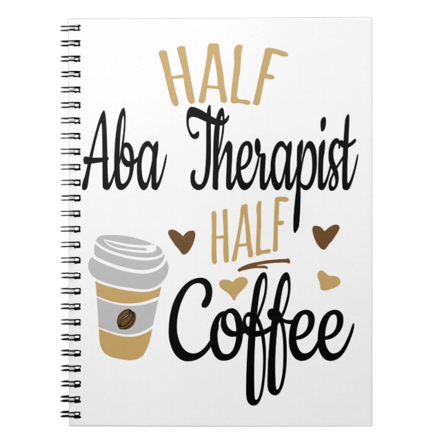 Caderno Espiral Meio Café Terapista da ABA (Frente)