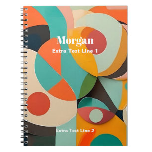 Caderno Espiral Meio século Arte Moderna, Nome e 2 Linhas de Texto