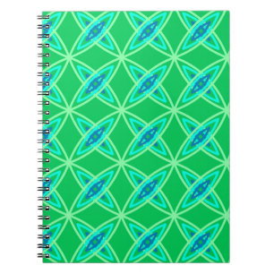 Caderno Espiral Meio século Atômica moderno - Jade Green