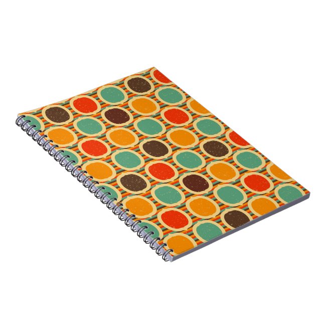 Caderno Espiral Meio século moderno geométrico 5 (Lado Direito)
