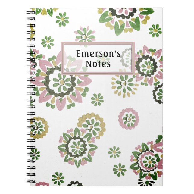 Caderno Espiral Meio século moderno Rosa de poeira retrógrada Maur (Frente)