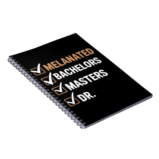 Caderno Espiral Melanated Doctorate Graduation PhD EDD Bachelor  (Lado Direito)