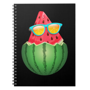 Caderno Espiral Melancia legal com óculos de sol Verão