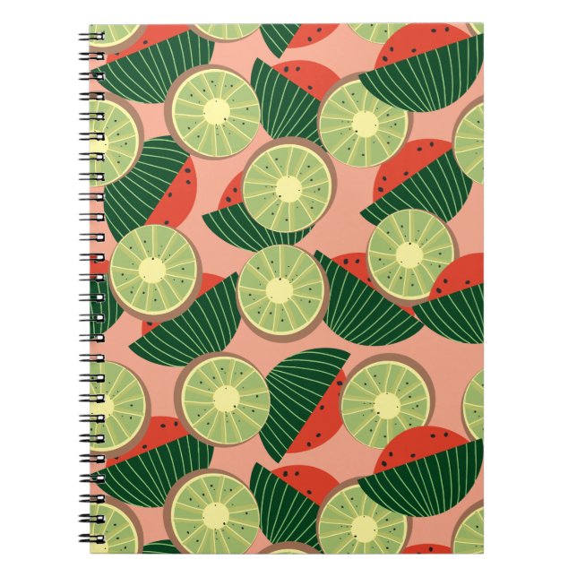Caderno Espiral Melancias e kiwis (Frente)