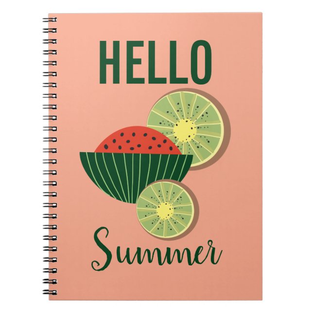 Caderno Espiral Melancias e kiwis (Frente)
