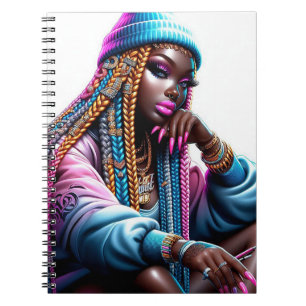 Caderno Espiral Melanin Magic African Urban Fashion Woman