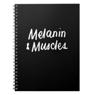Caderno Espiral Melanina E Músculos Negro É Um Belo Giro De Trabal