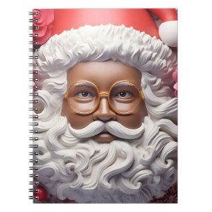 Caderno Espiral Melanina Natal Chocolate Negro Papai Noel